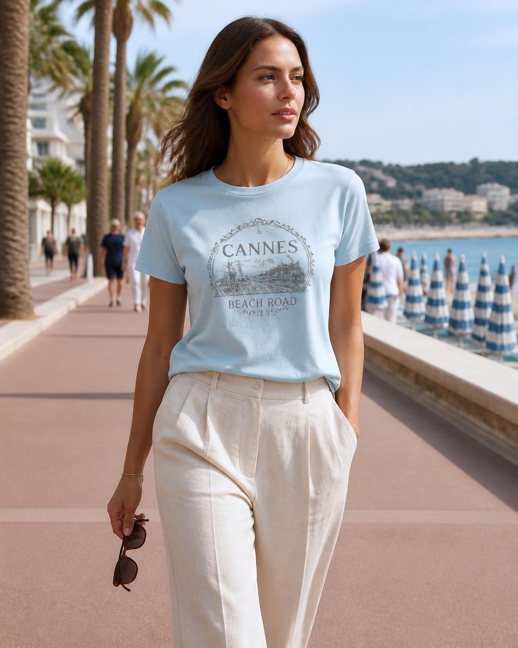 Cannes Beach Road Tee — GALLON JEANS lifestyle campaign image