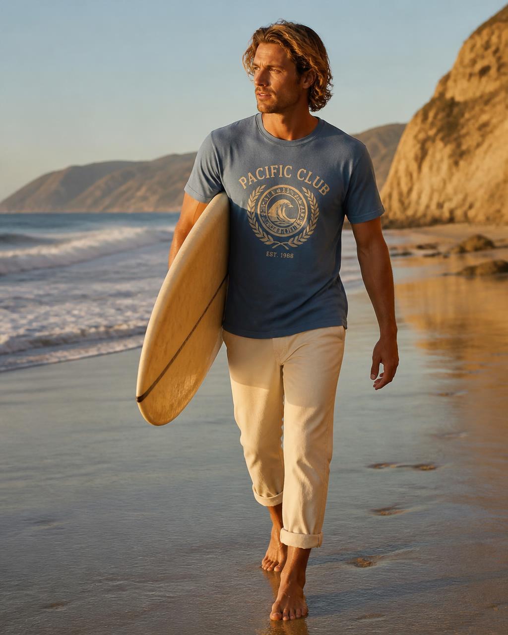 Malibu Pacific Club Tee — GALLON JEANS lifestyle campaign image
