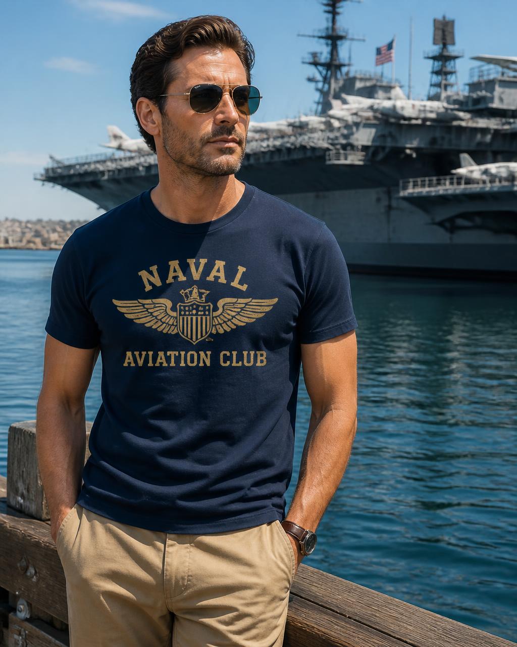 San Diego Naval Aviation Tee — GALLON JEANS lifestyle campaign image